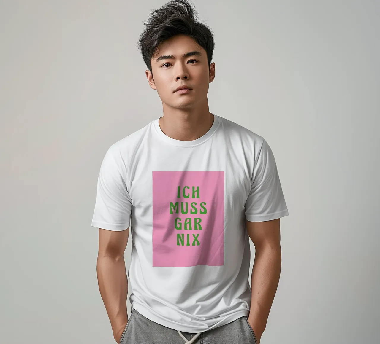 Ich muss gar nix, pinki t-shirt da Carinaprint