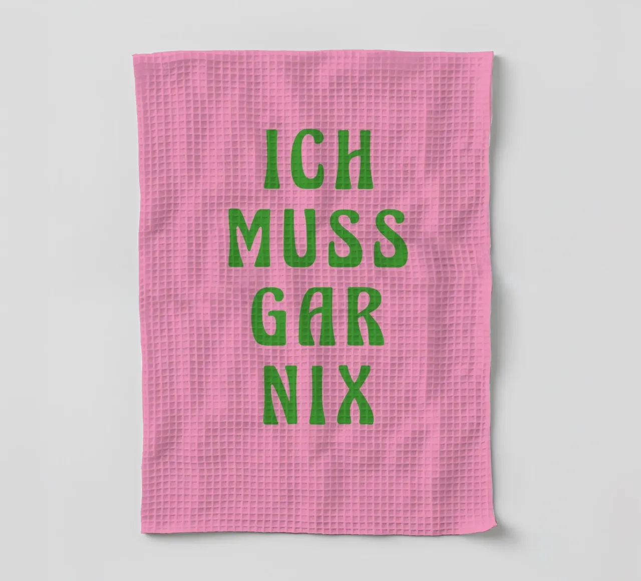 Ich muss gar nix, pinki canovaccio da cucina da Carinaprint
