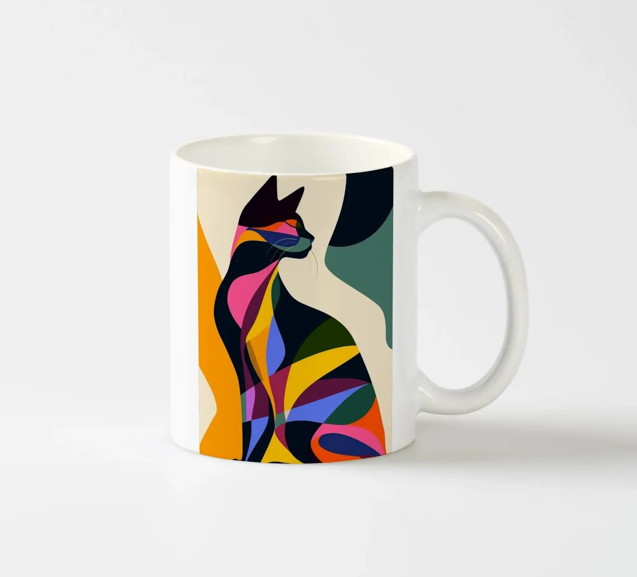 Gatto in tela a contrasto tazza in ceramica da ShopByHaru