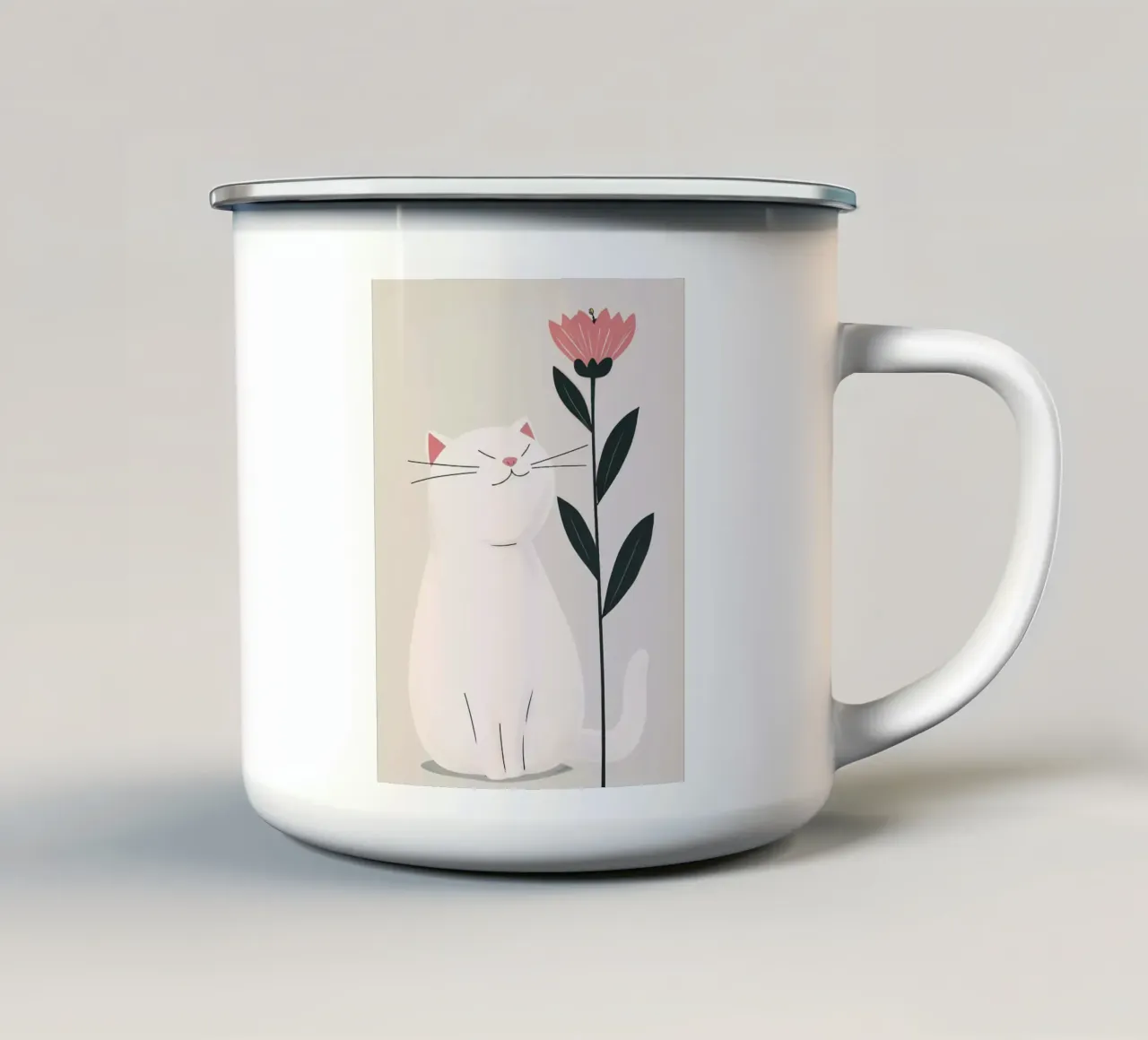 Gatto animale carino tazza in smalto da ShopByHaru