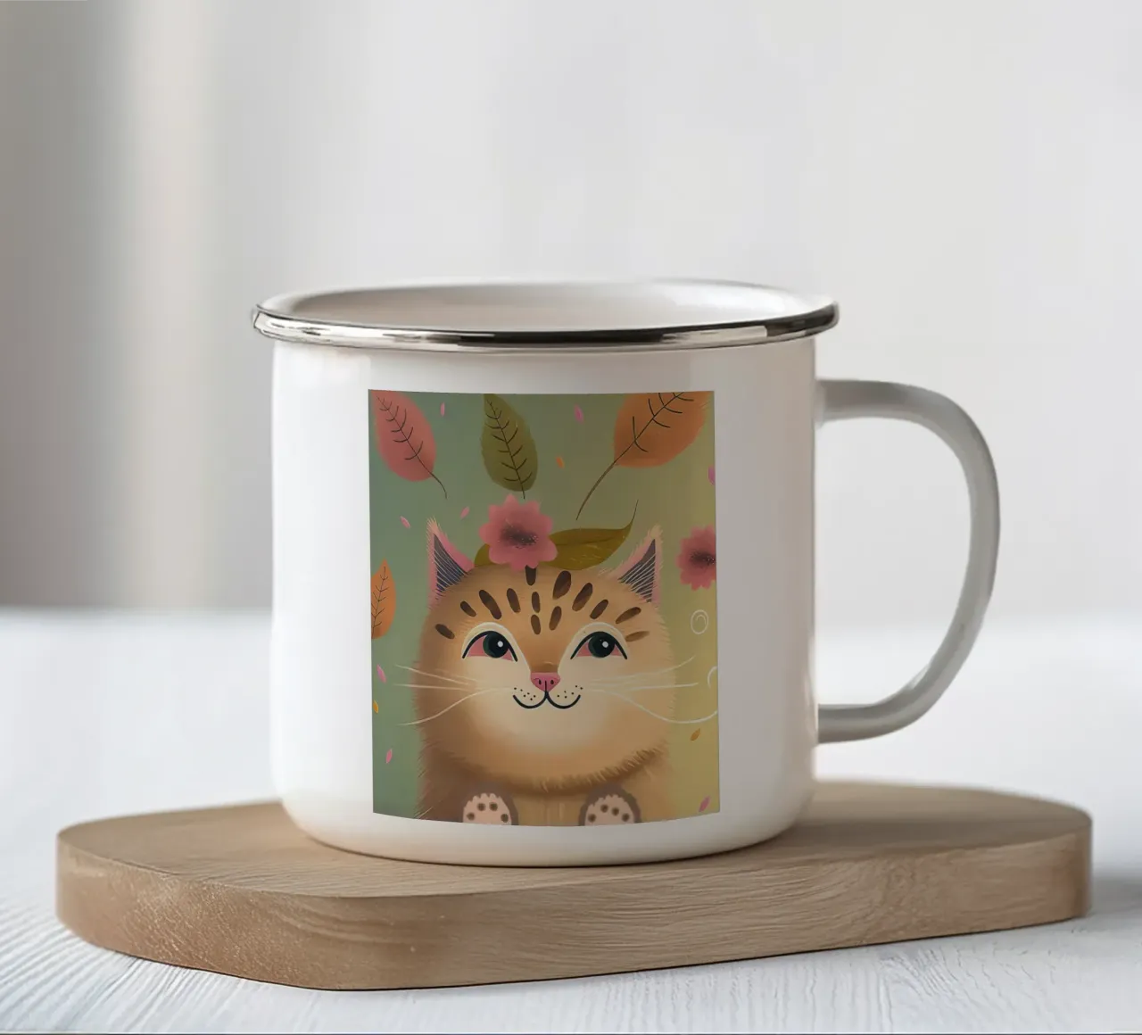 rifiuto del gatto tazza in smalto da ShopByHaru