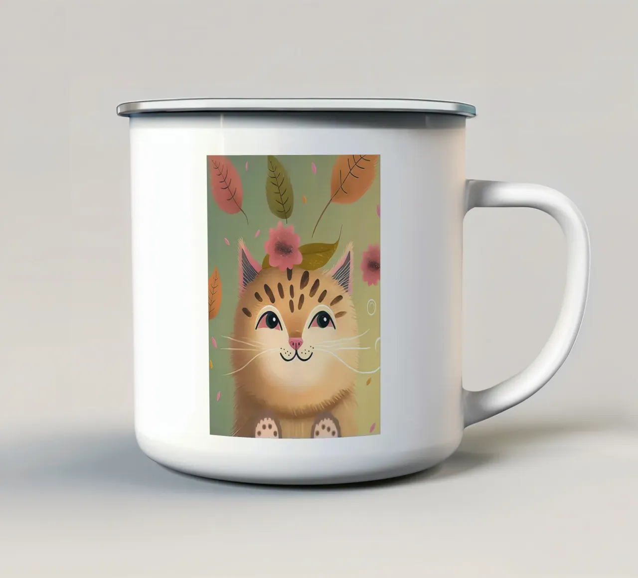 rifiuto del gatto tazza in smalto da ShopByHaru