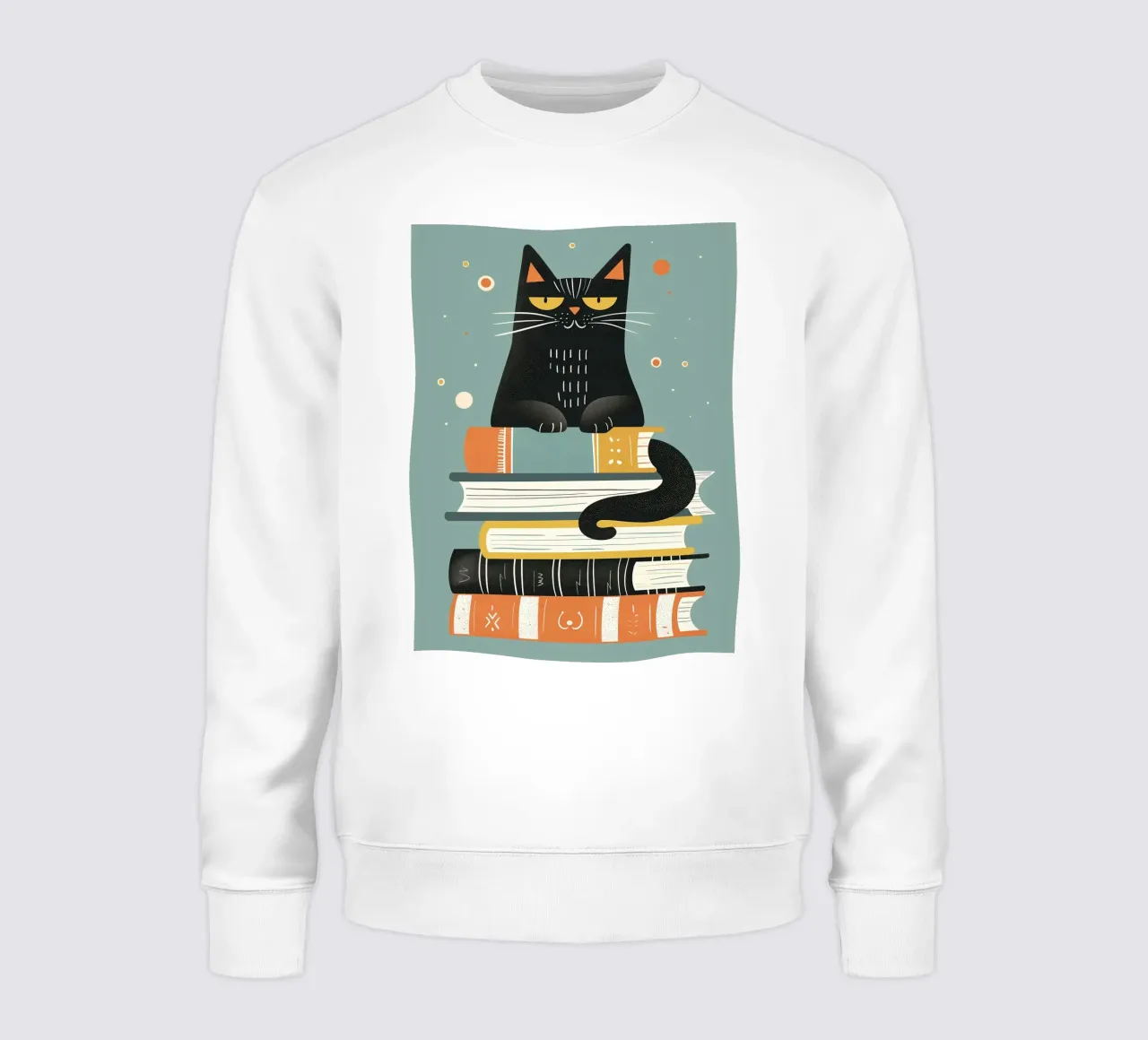 Gatto con libri felpa da ShopByHaru