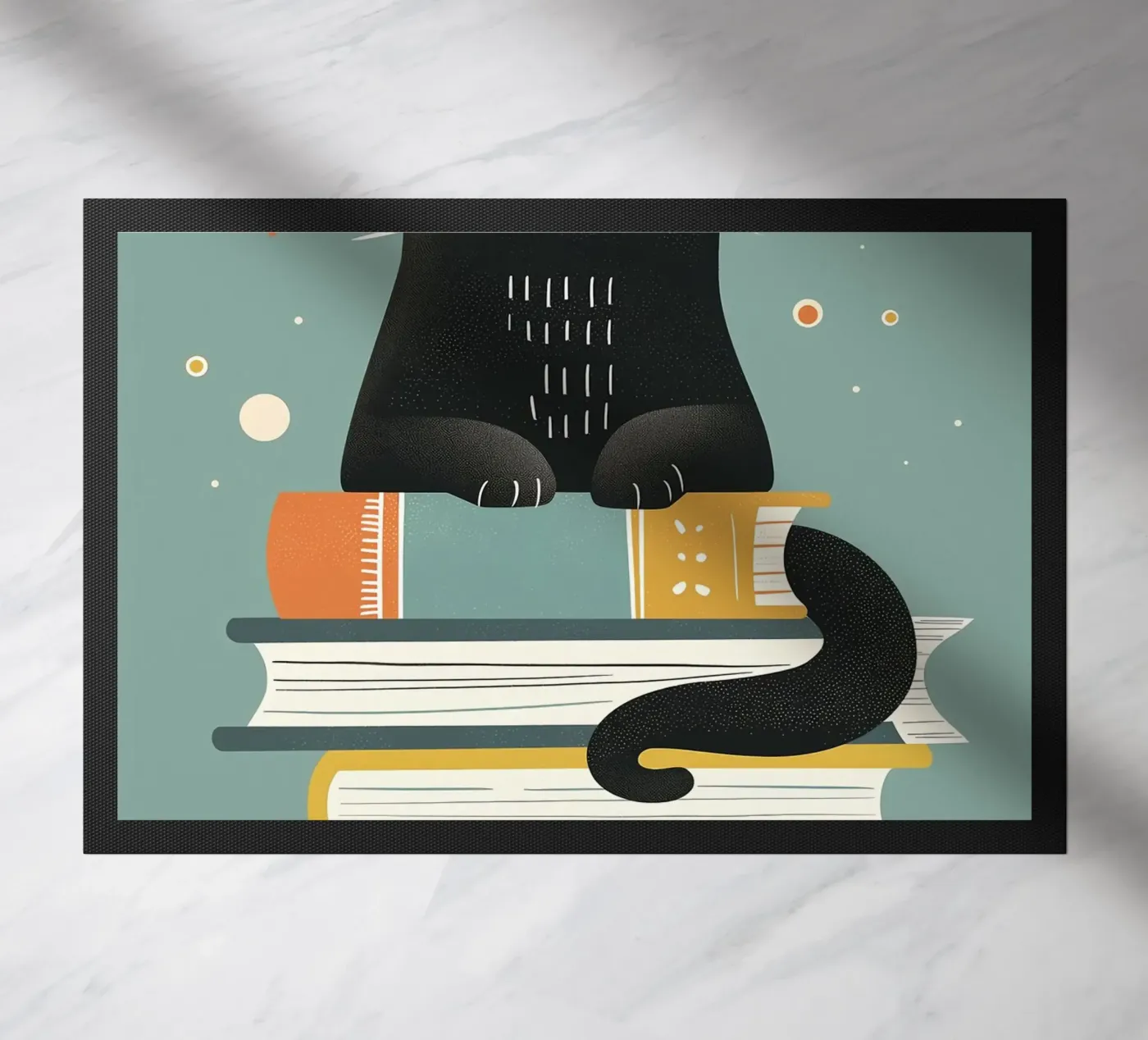 Gatto con libri zerbino da ShopByHaru