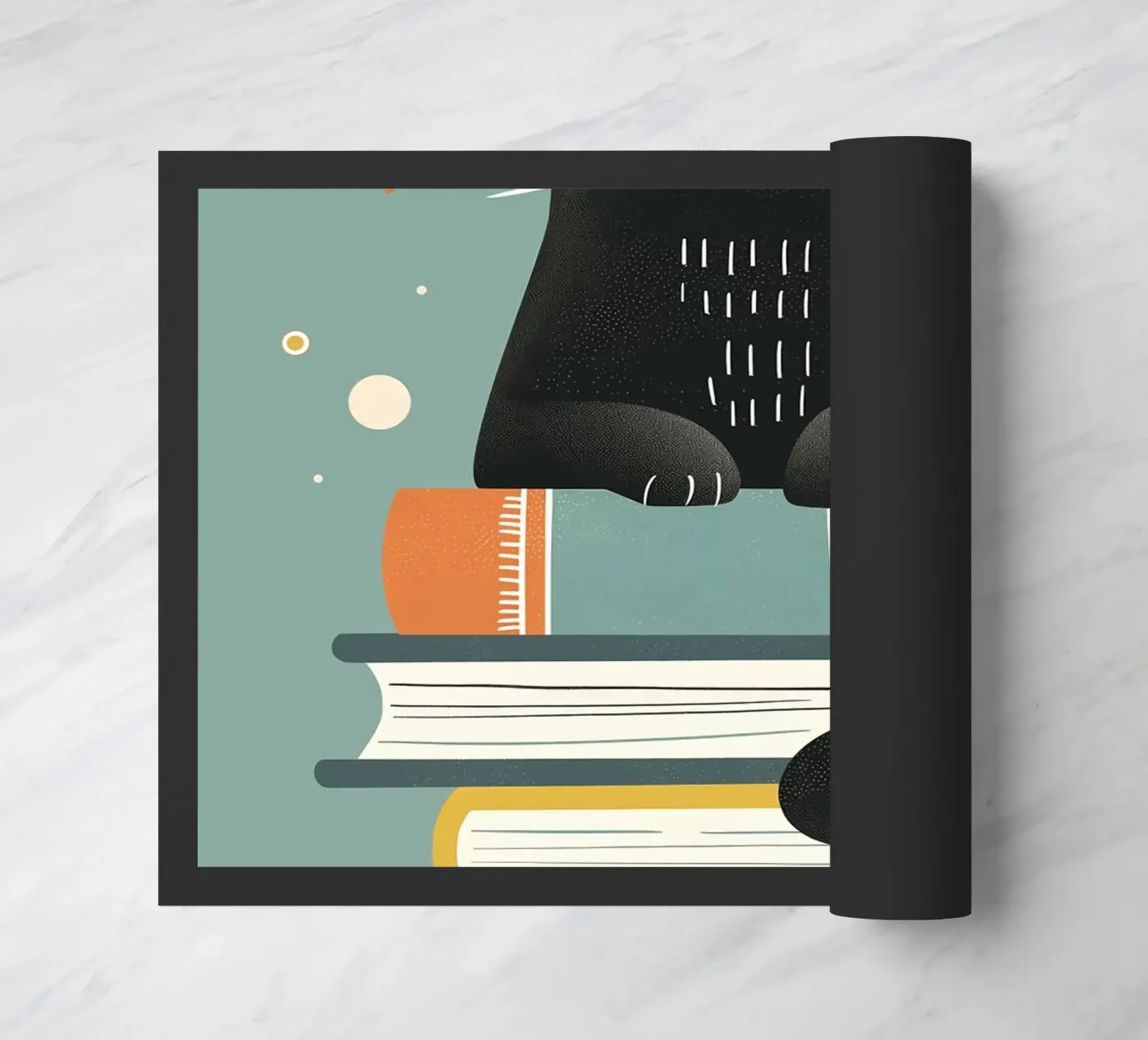 Gatto con libri zerbino da ShopByHaru