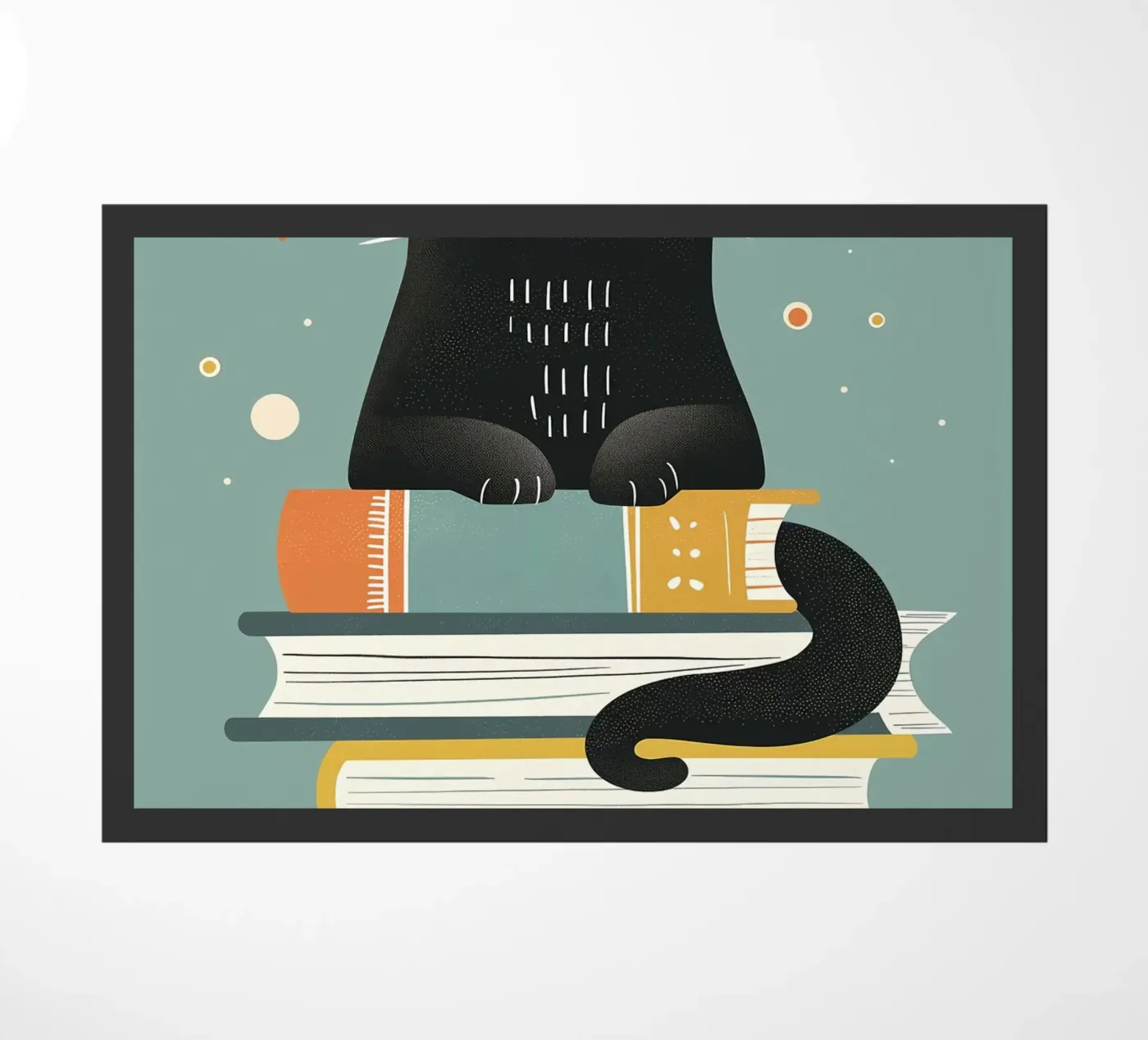 Gatto con libri zerbino da ShopByHaru