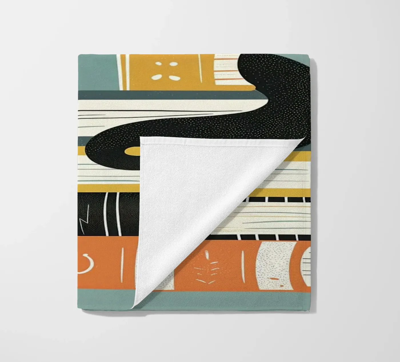 Gatto con libri telo mare da ShopByHaru