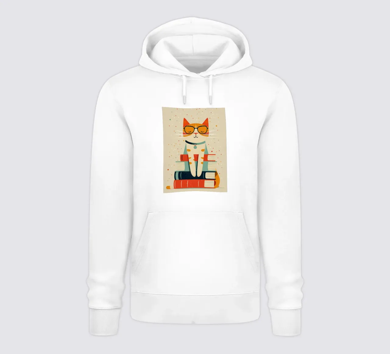 Gatto con libri felpa con cappuccio da ShopByHaru