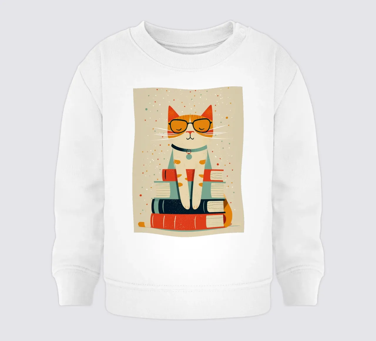 Gatto con libri felpa neonato da ShopByHaru