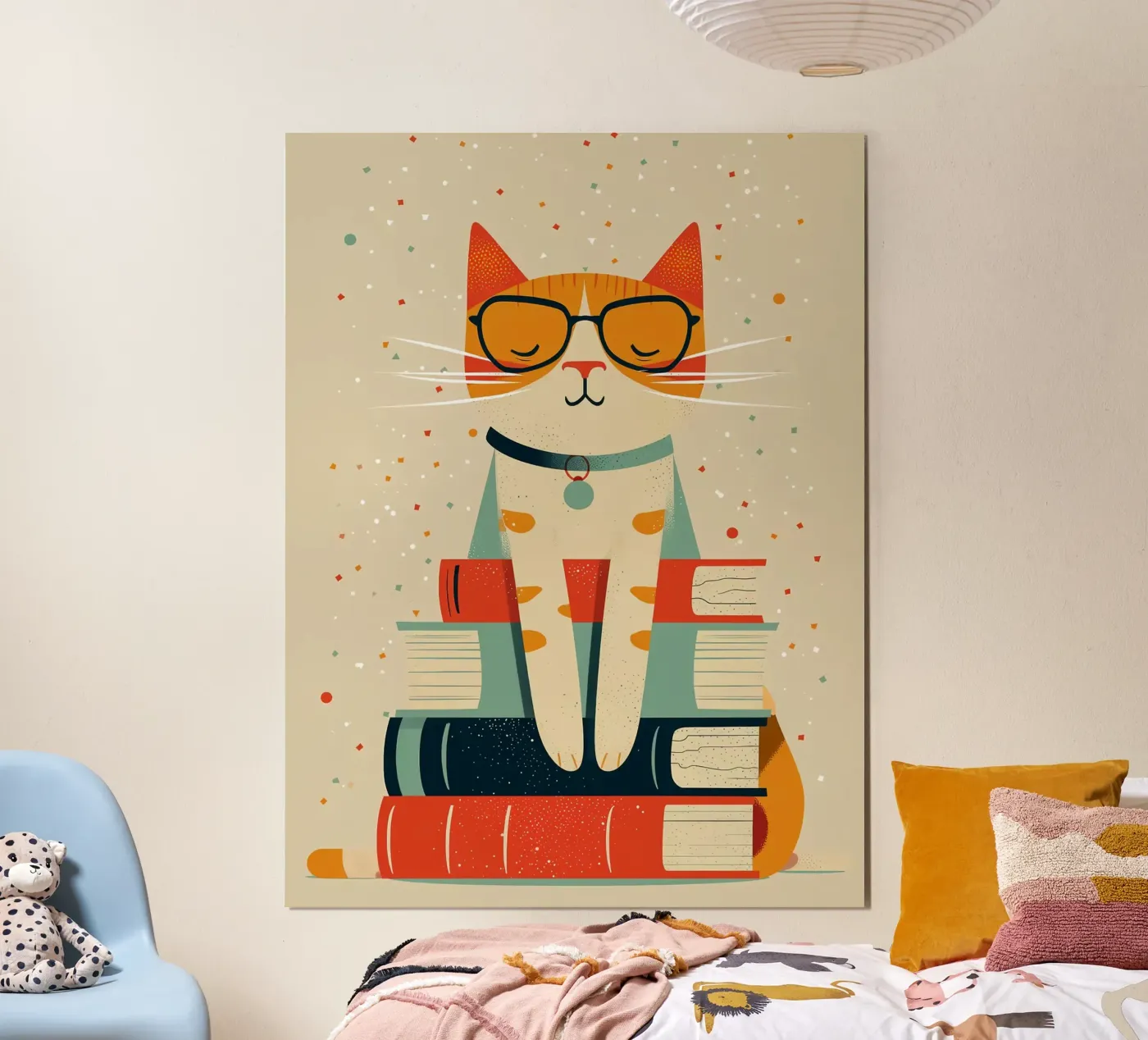 Gatto con libri poster da ShopByHaru