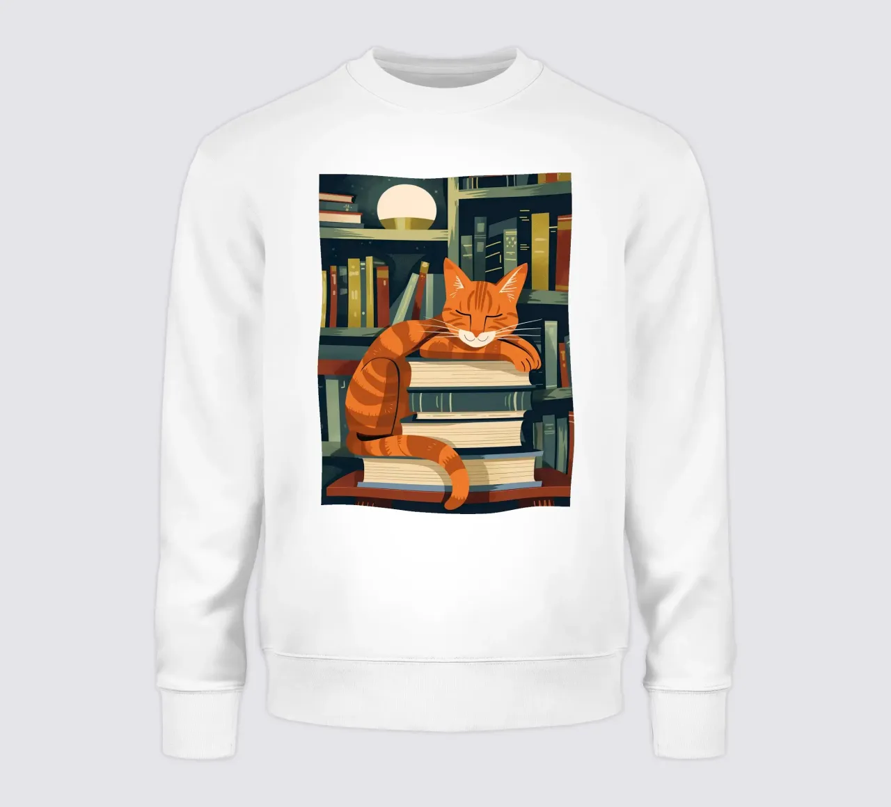 Gatto con libri felpa da ShopByHaru