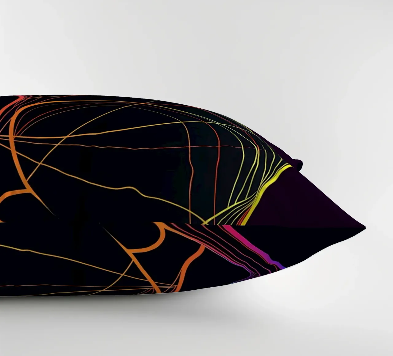 Gatto colorato in linea cuscino da ShopByHaru