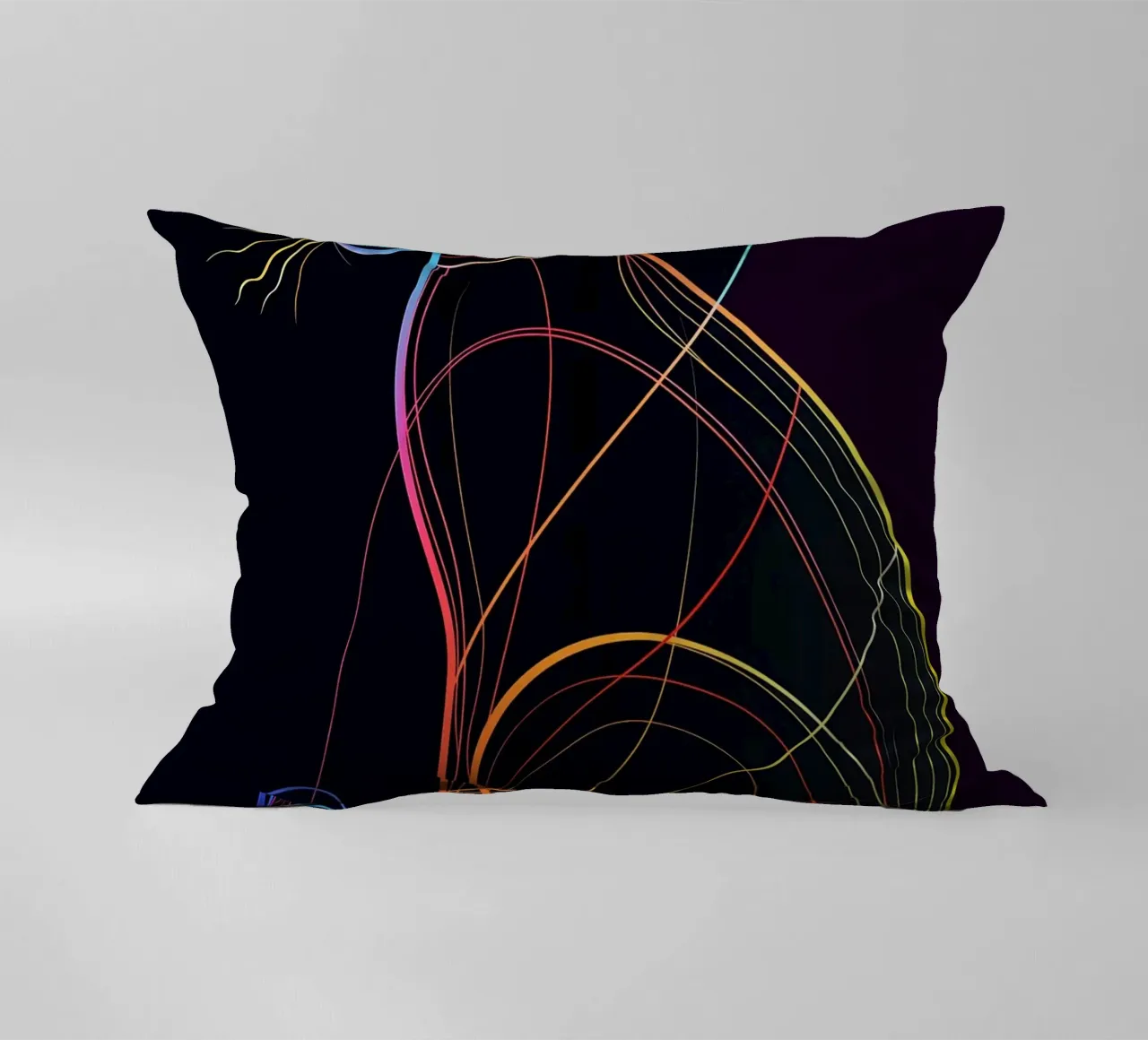 Gatto colorato in linea cuscino da ShopByHaru