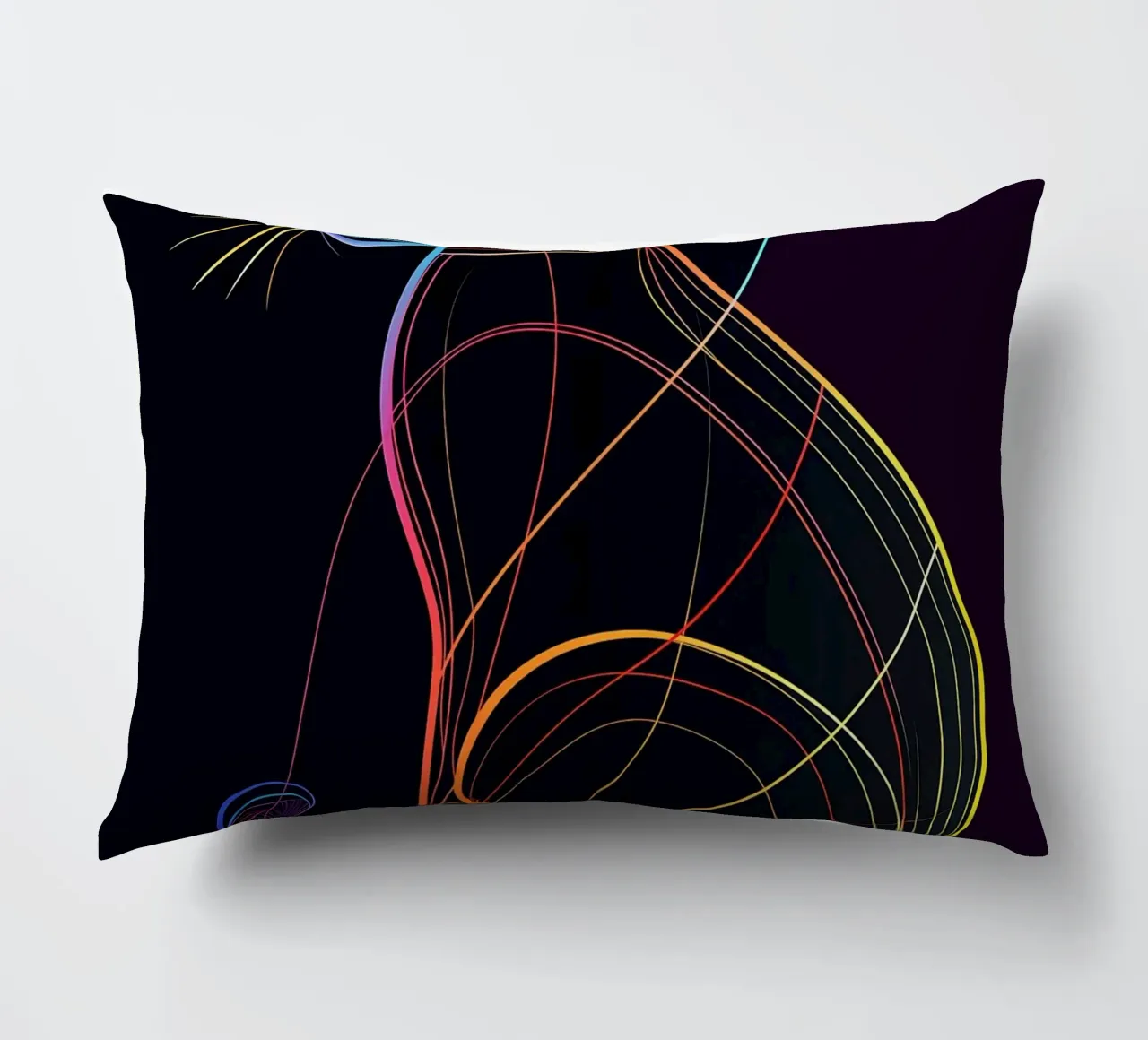 Gatto colorato in linea cuscino da ShopByHaru