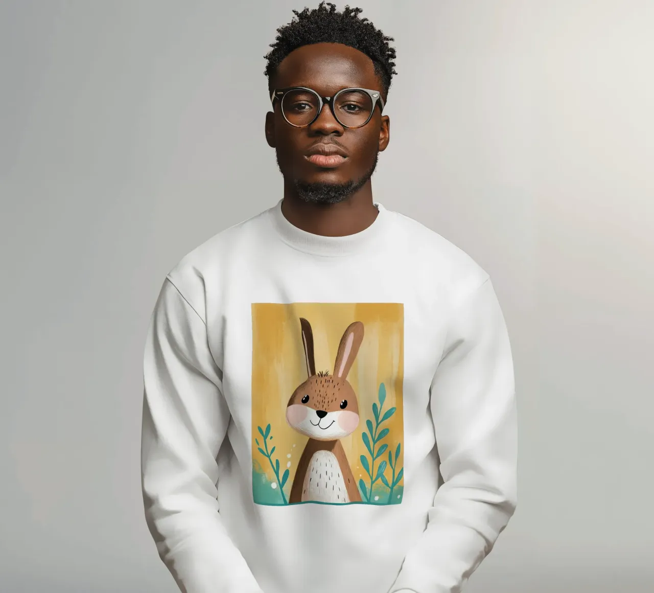 Illustrazione di un coniglietto carino felpa da ShopByHaru