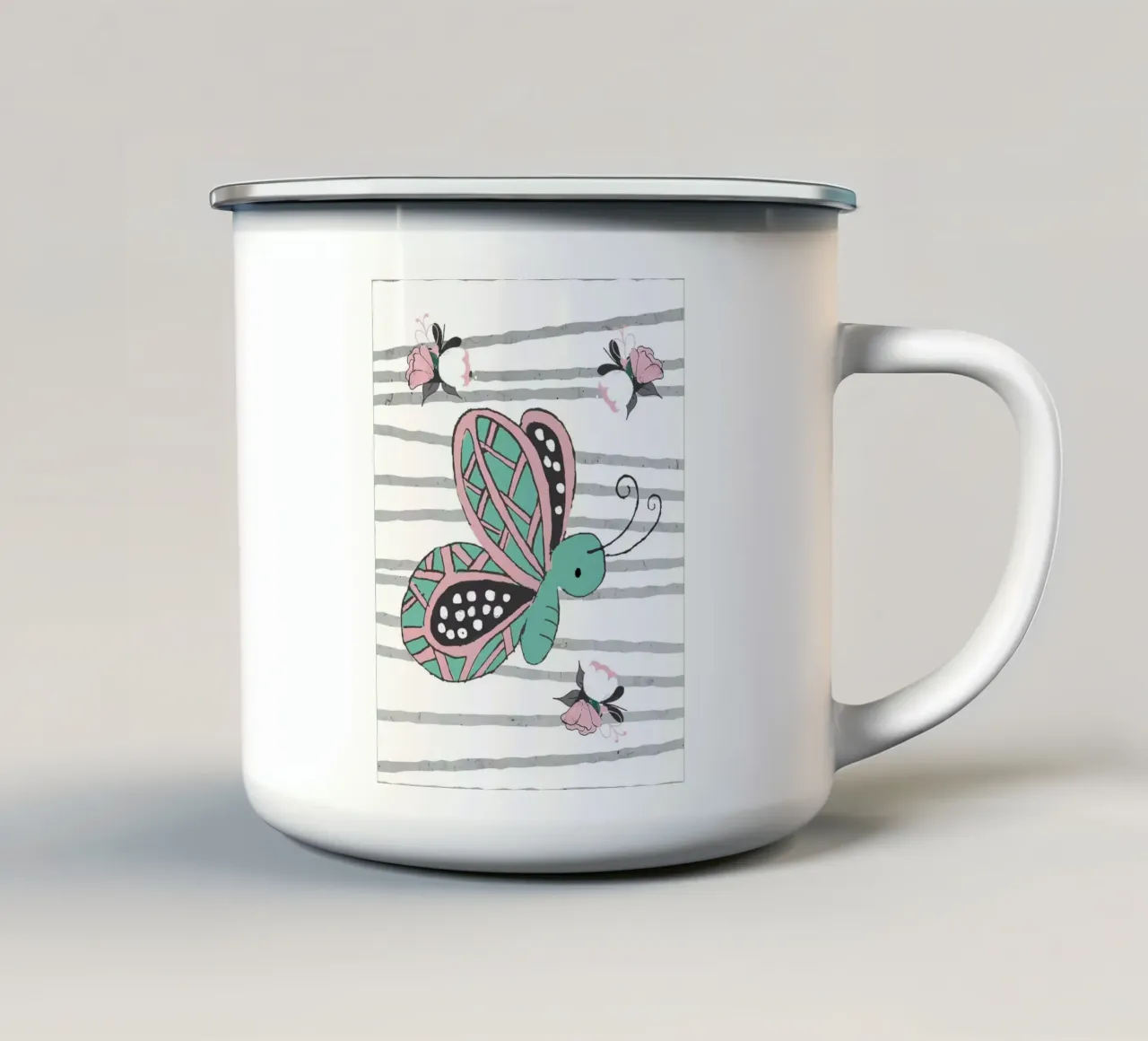 Regalo per ragazze con farfalla tazza in smalto da ShopByHaru