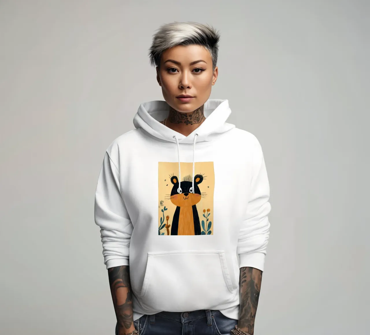 Simpática ardilla de dibujos animados sudadera con capucha de ShopByHaru