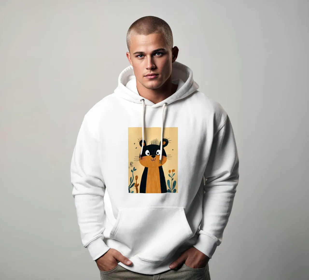 Simpática ardilla de dibujos animados sudadera con capucha de ShopByHaru