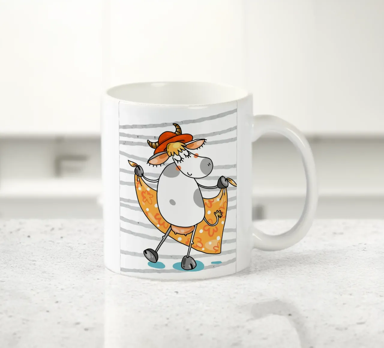 Decorazione per il bagno con mucca tazza in ceramica da ShopByHaru