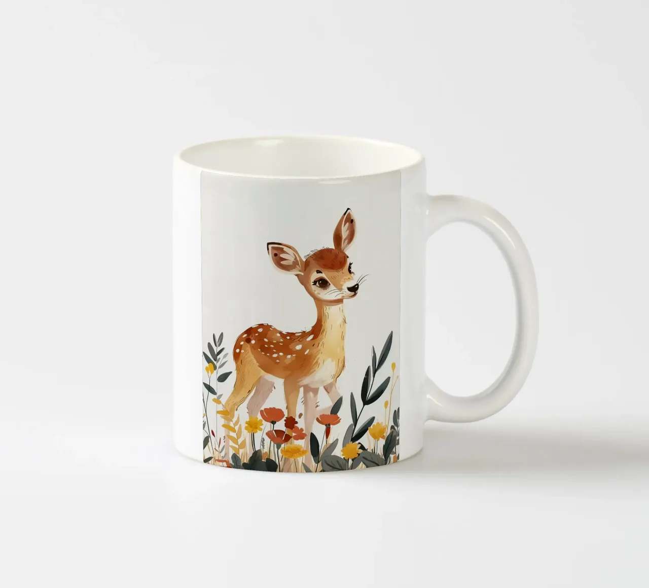 Un bel cerbiatto in un campo tazza in ceramica da ShopByHaru