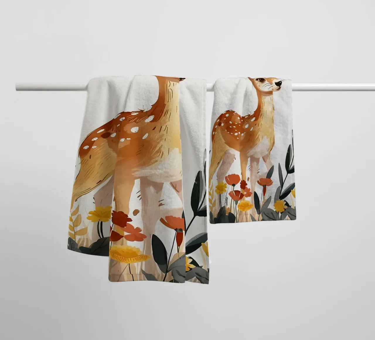 Joli fauve dans un champ serviette de bain de ShopByHaru
