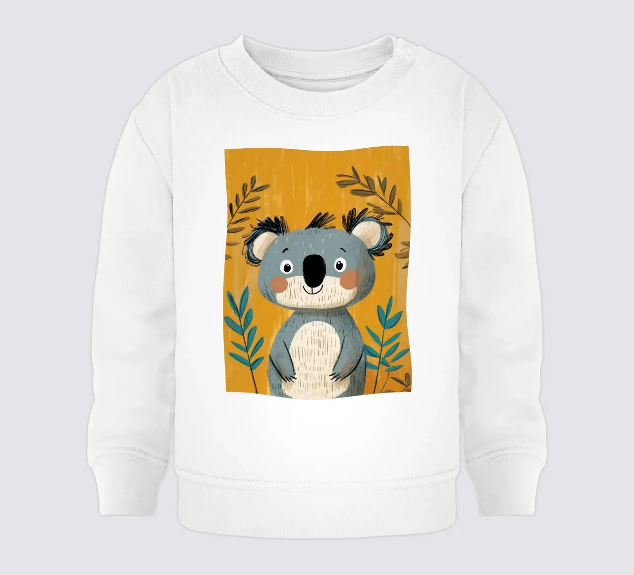 Illustrazione di un simpatico Koala felpa neonato da ShopByHaru