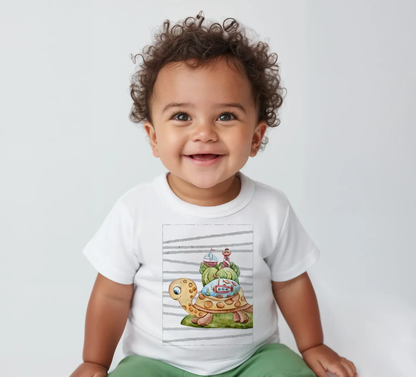 Tartaruga carina da parete per bambini maglietta neonato da ShopByHaru