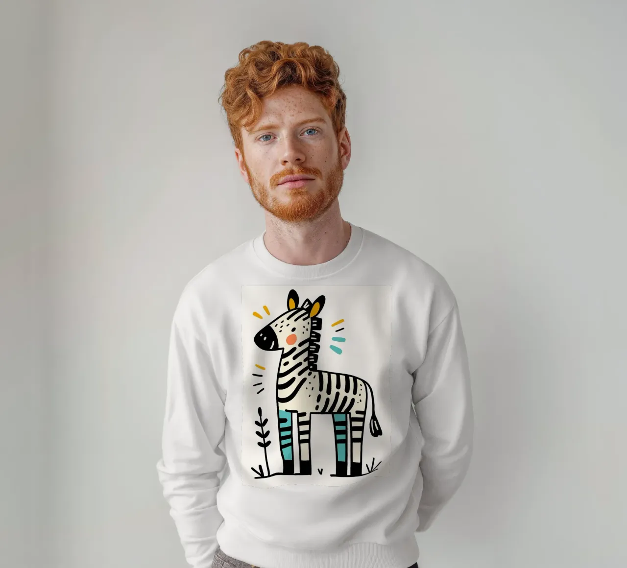 Illustrazione di una simpatica zebra felpa da ShopByHaru