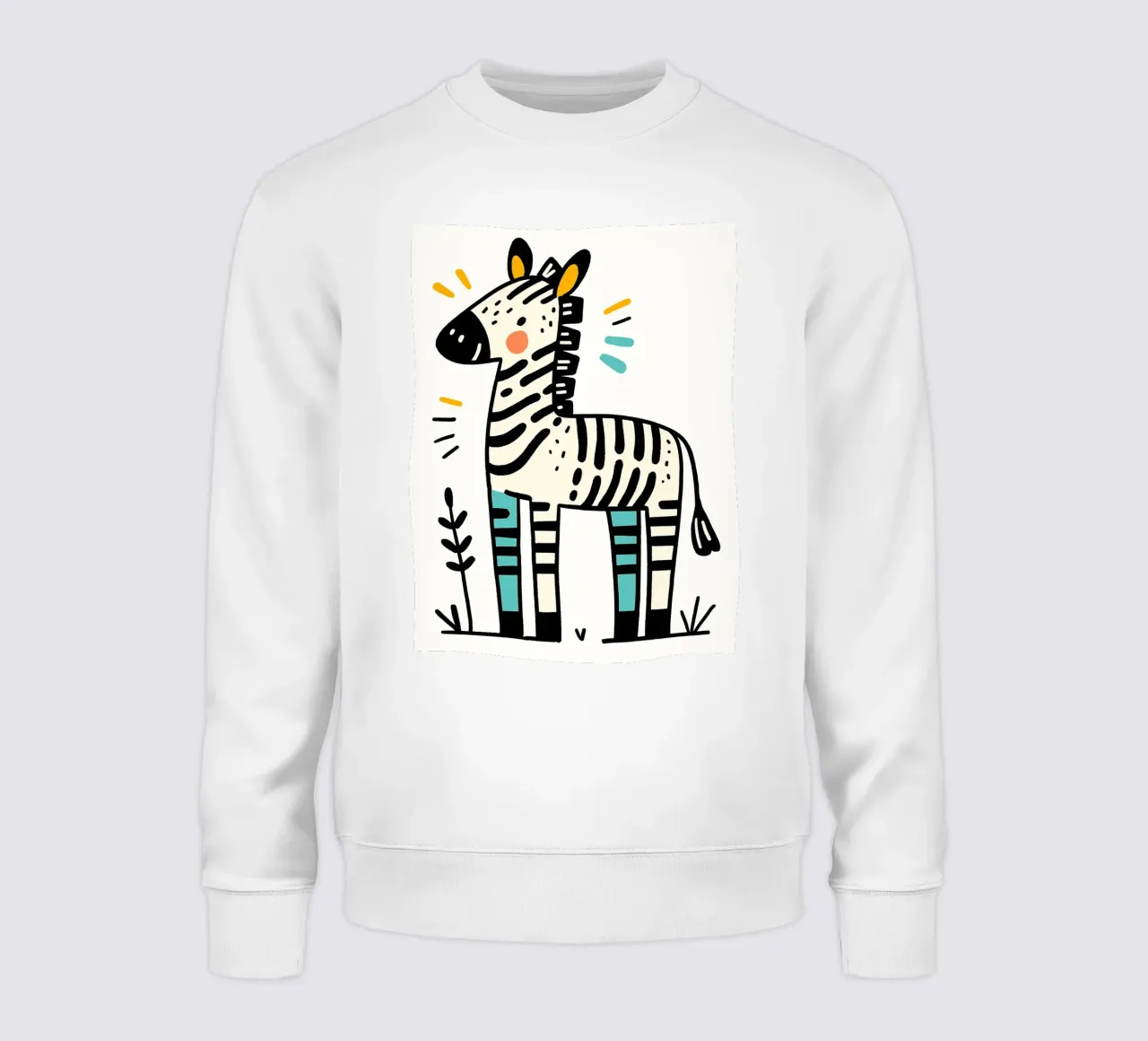 Illustrazione di una simpatica zebra felpa da ShopByHaru