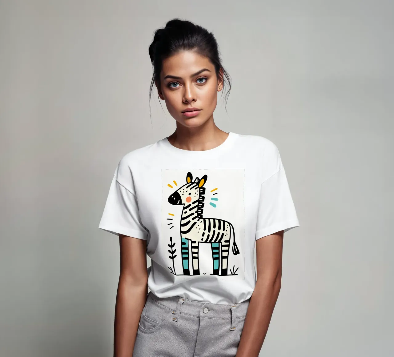 Illustrazione di una simpatica zebra t-shirt da ShopByHaru