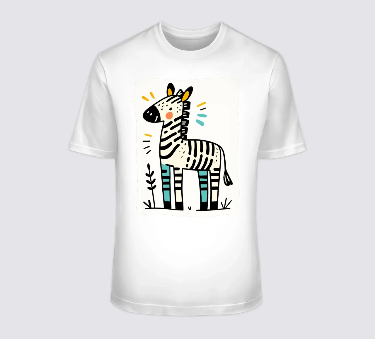 Illustrazione di una simpatica zebra t-shirt da ShopByHaru