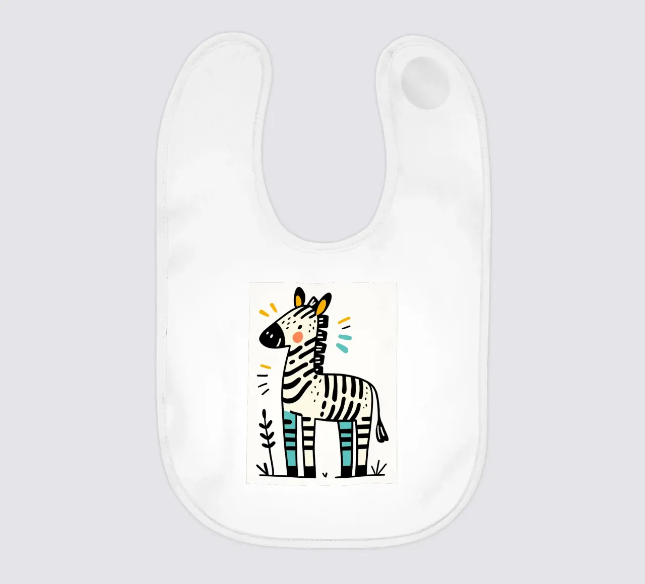 Illustrazione di una simpatica zebra bavaglino da ShopByHaru