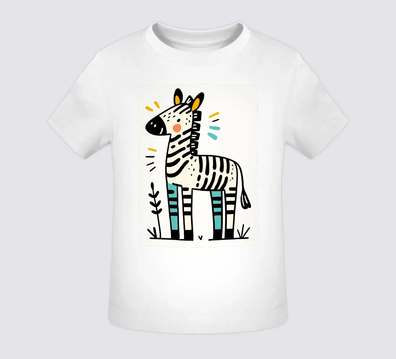 Illustrazione di una simpatica zebra maglietta neonato da ShopByHaru