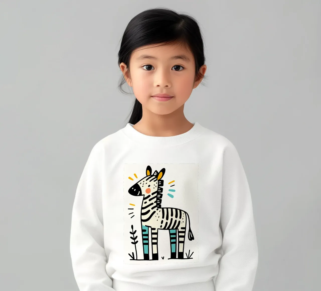 Illustrazione di una simpatica zebra felpa bambino da ShopByHaru