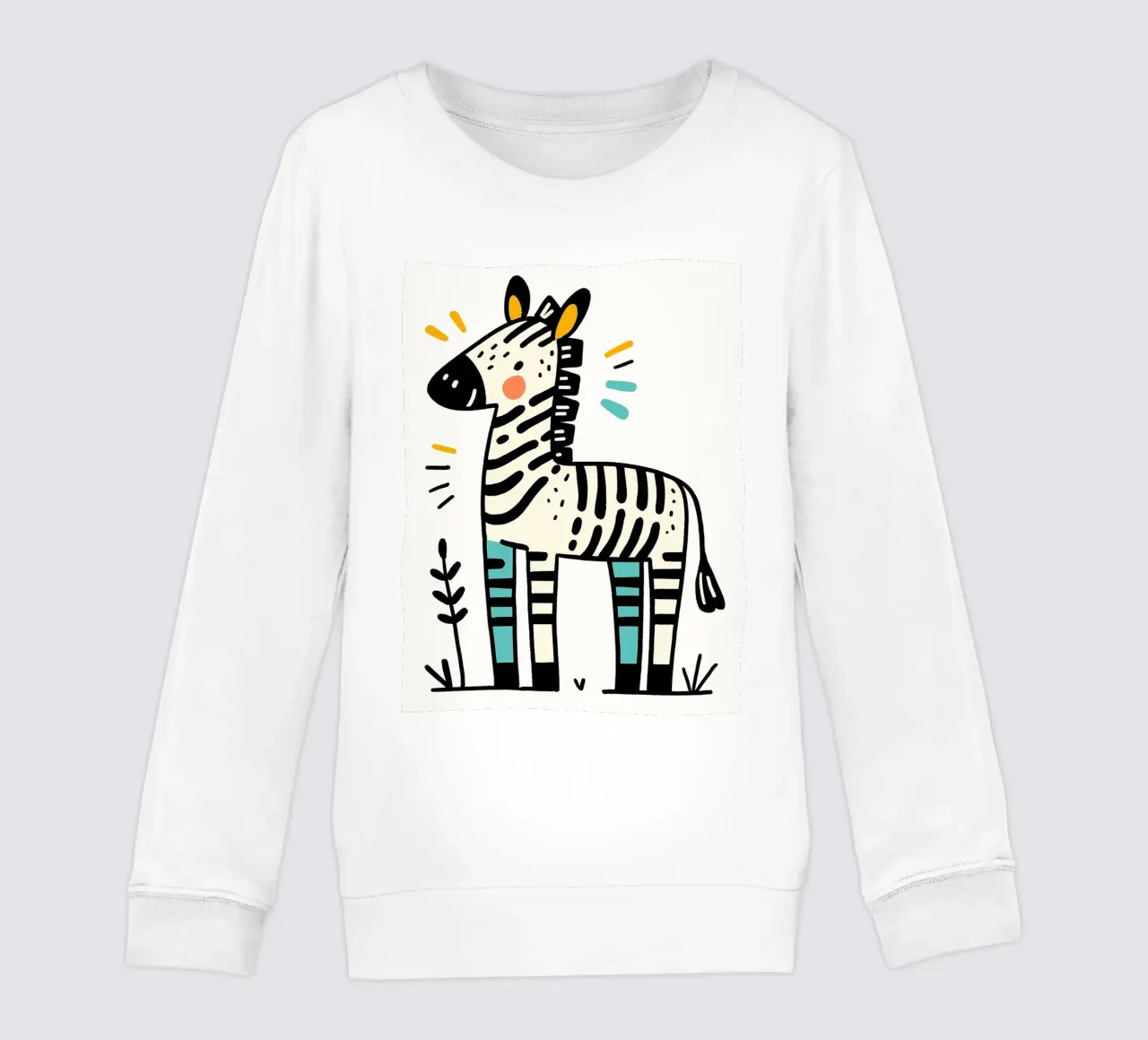 Illustrazione di una simpatica zebra felpa bambino da ShopByHaru