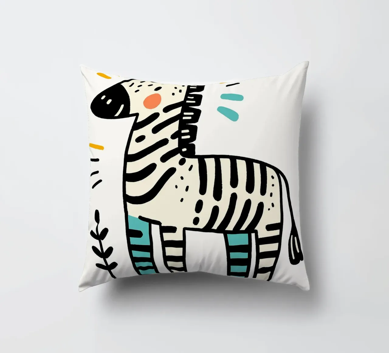 Illustrazione di una simpatica zebra cuscino da ShopByHaru