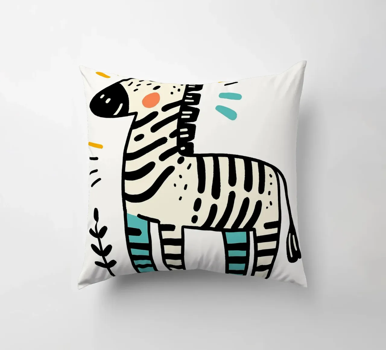 Illustrazione di una simpatica zebra cuscino da ShopByHaru