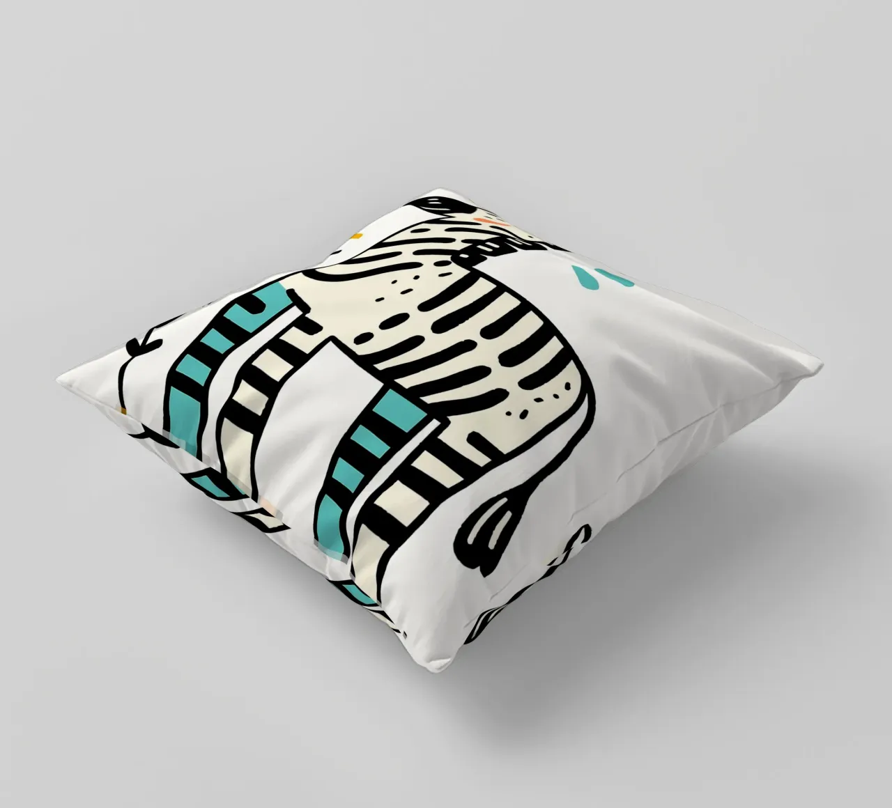 Illustrazione di una simpatica zebra cuscino da ShopByHaru
