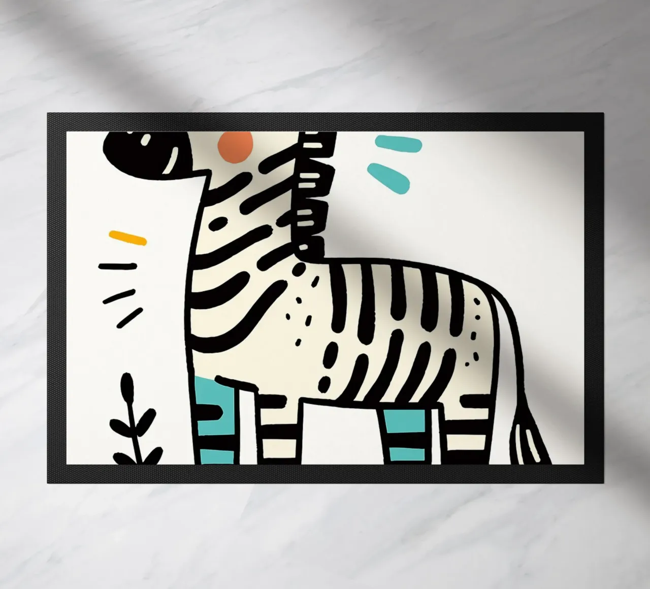 Illustrazione di una simpatica zebra zerbino da ShopByHaru