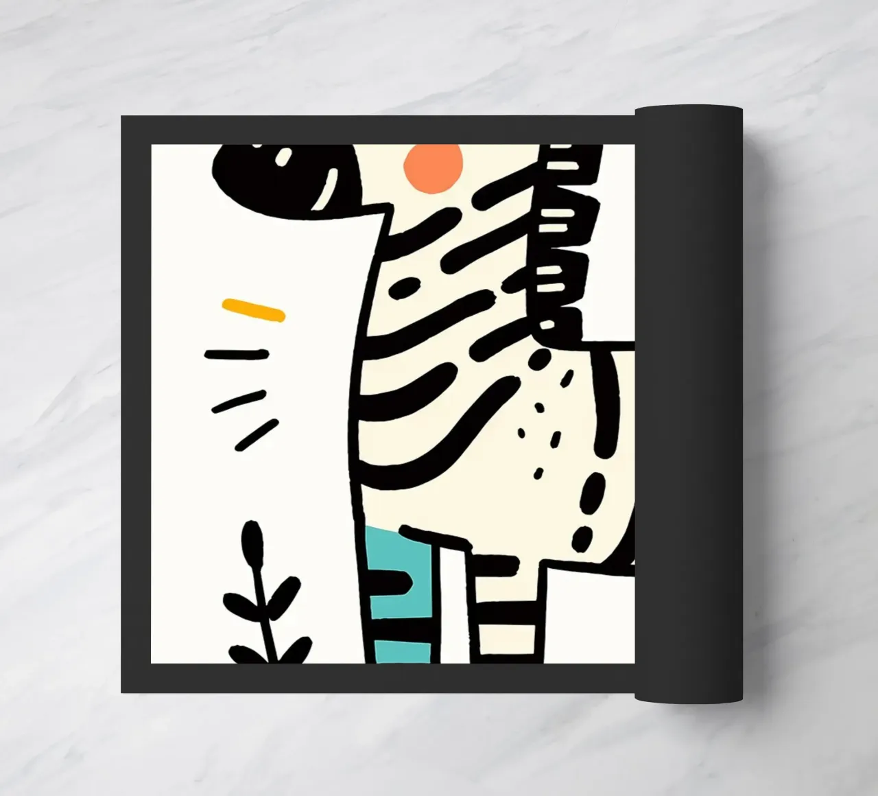 Illustrazione di una simpatica zebra zerbino da ShopByHaru