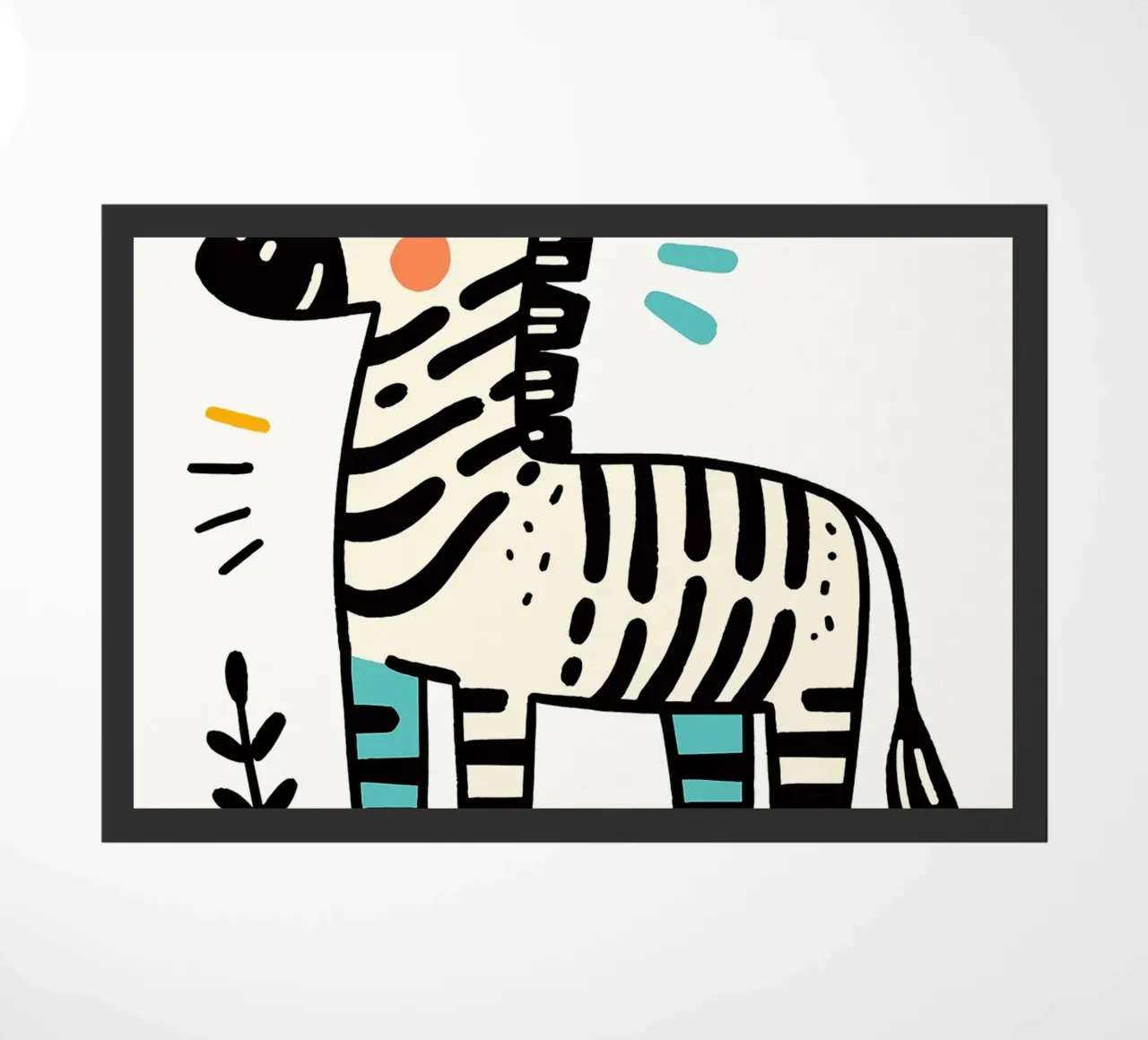 Illustrazione di una simpatica zebra zerbino da ShopByHaru