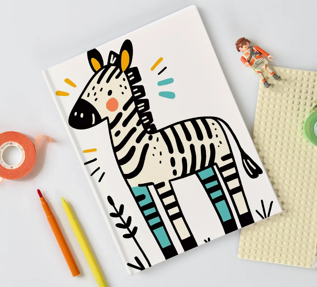Illustrazione di una simpatica zebra diario da ShopByHaru