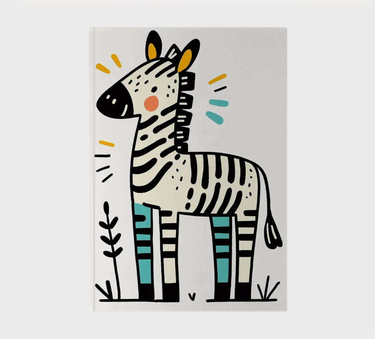 Illustrazione di una simpatica zebra diario da ShopByHaru