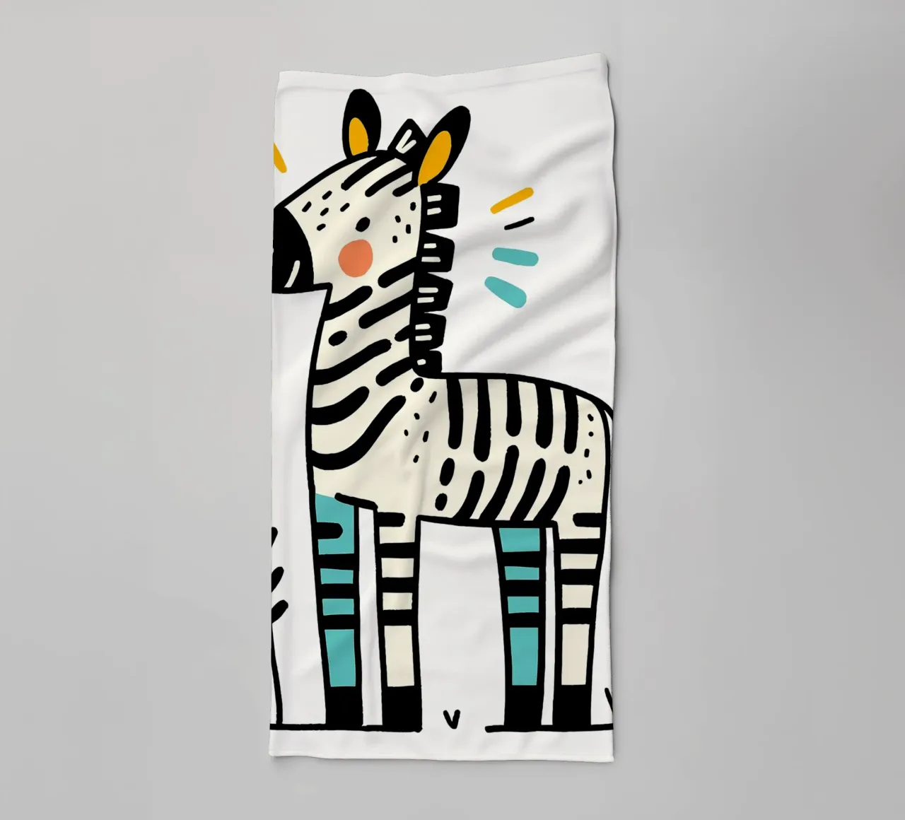 Illustrazione di una simpatica zebra asciugamano da bagno da ShopByHaru