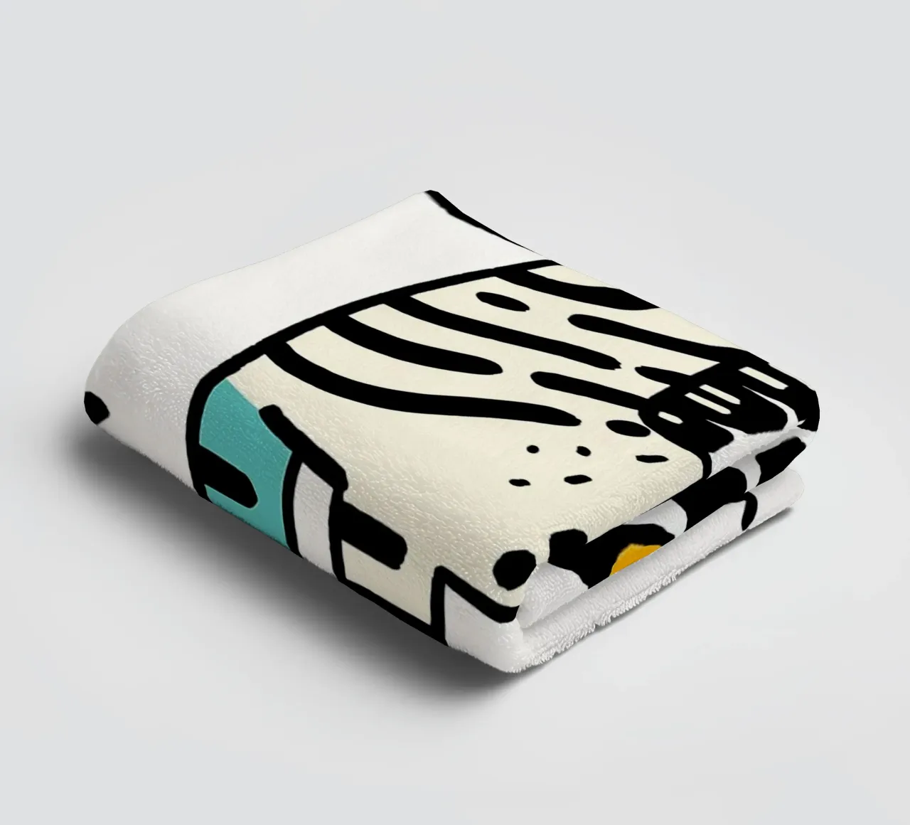 Illustrazione di una simpatica zebra asciugamano da bagno da ShopByHaru