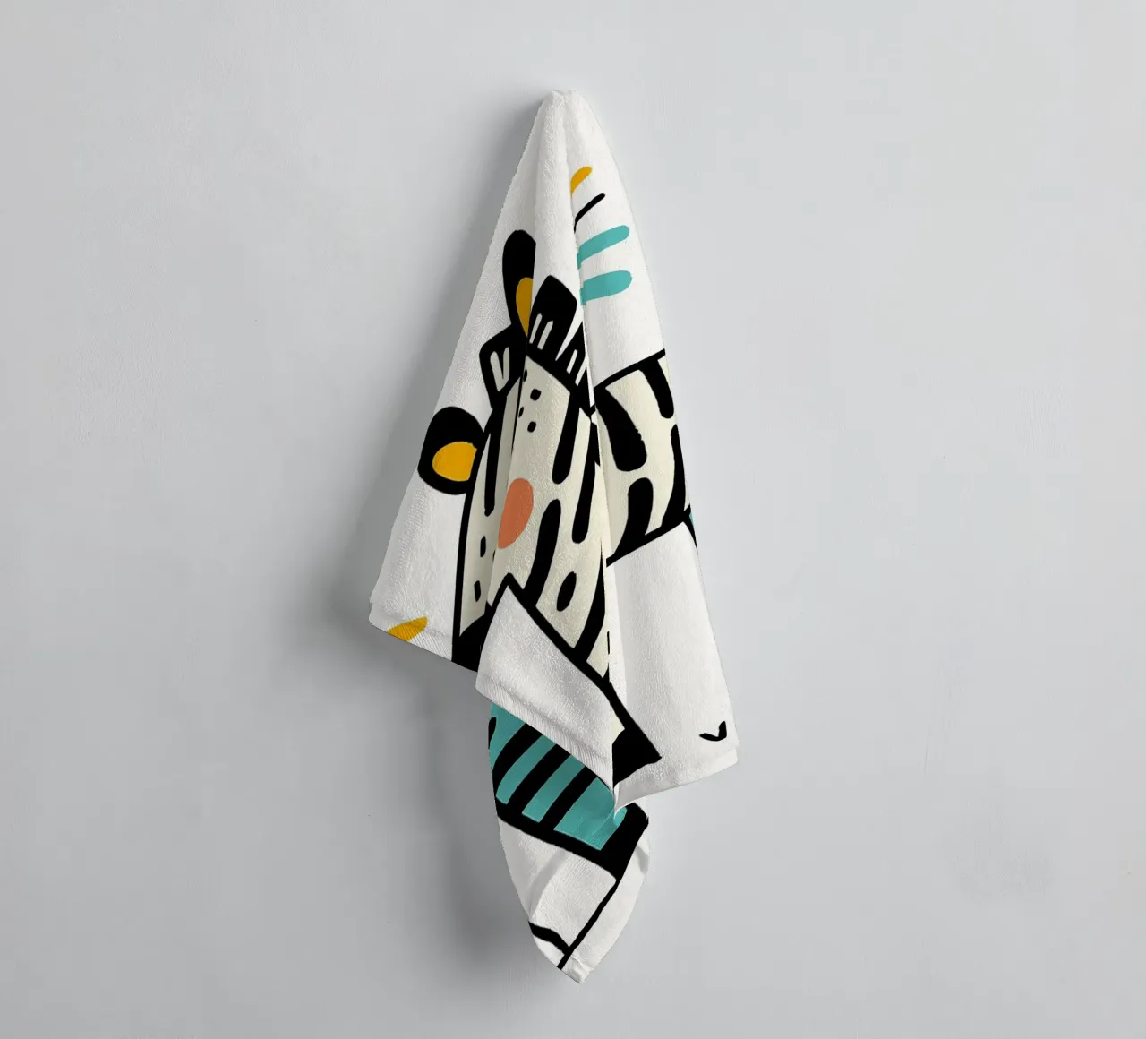 Illustrazione di una simpatica zebra asciugamano da bagno da ShopByHaru