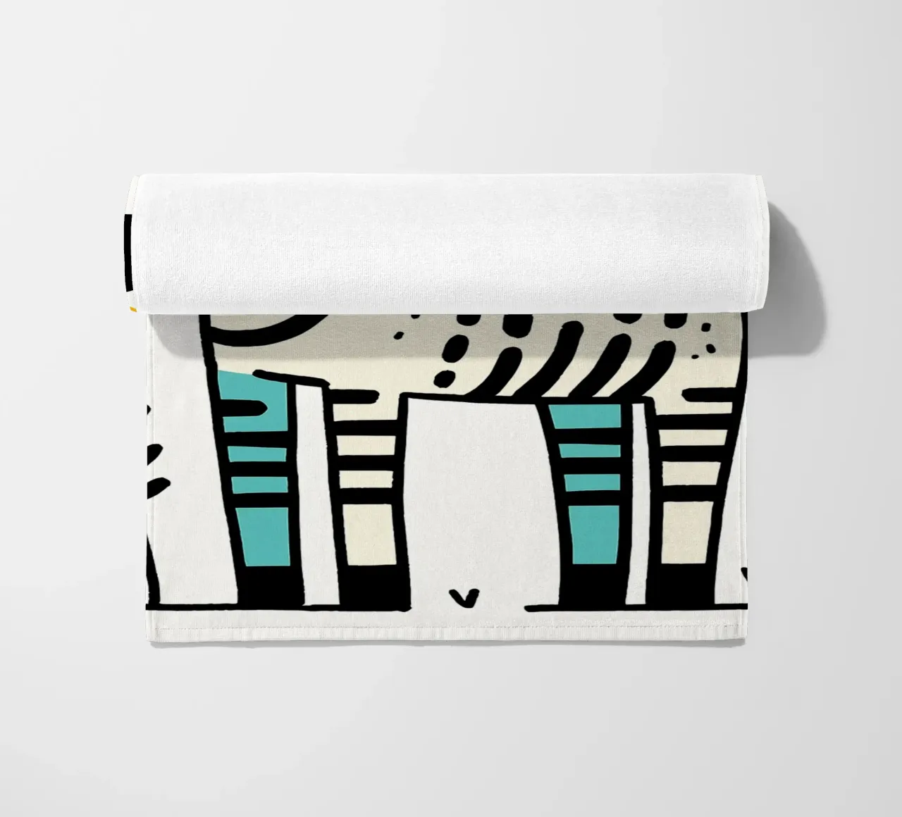 Illustrazione di una simpatica zebra telo mare da ShopByHaru