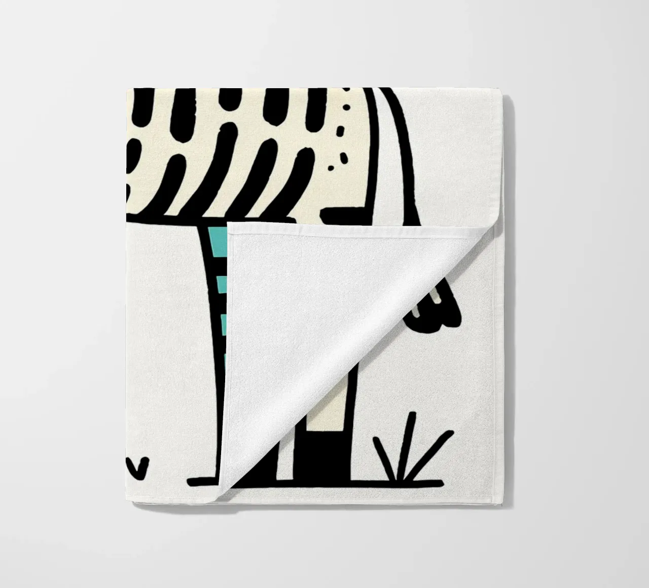 Illustrazione di una simpatica zebra telo mare da ShopByHaru