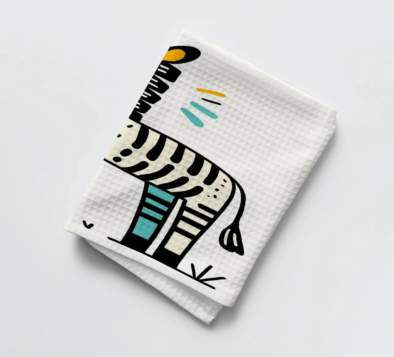 Illustrazione di una simpatica zebra canovaccio da cucina da ShopByHaru