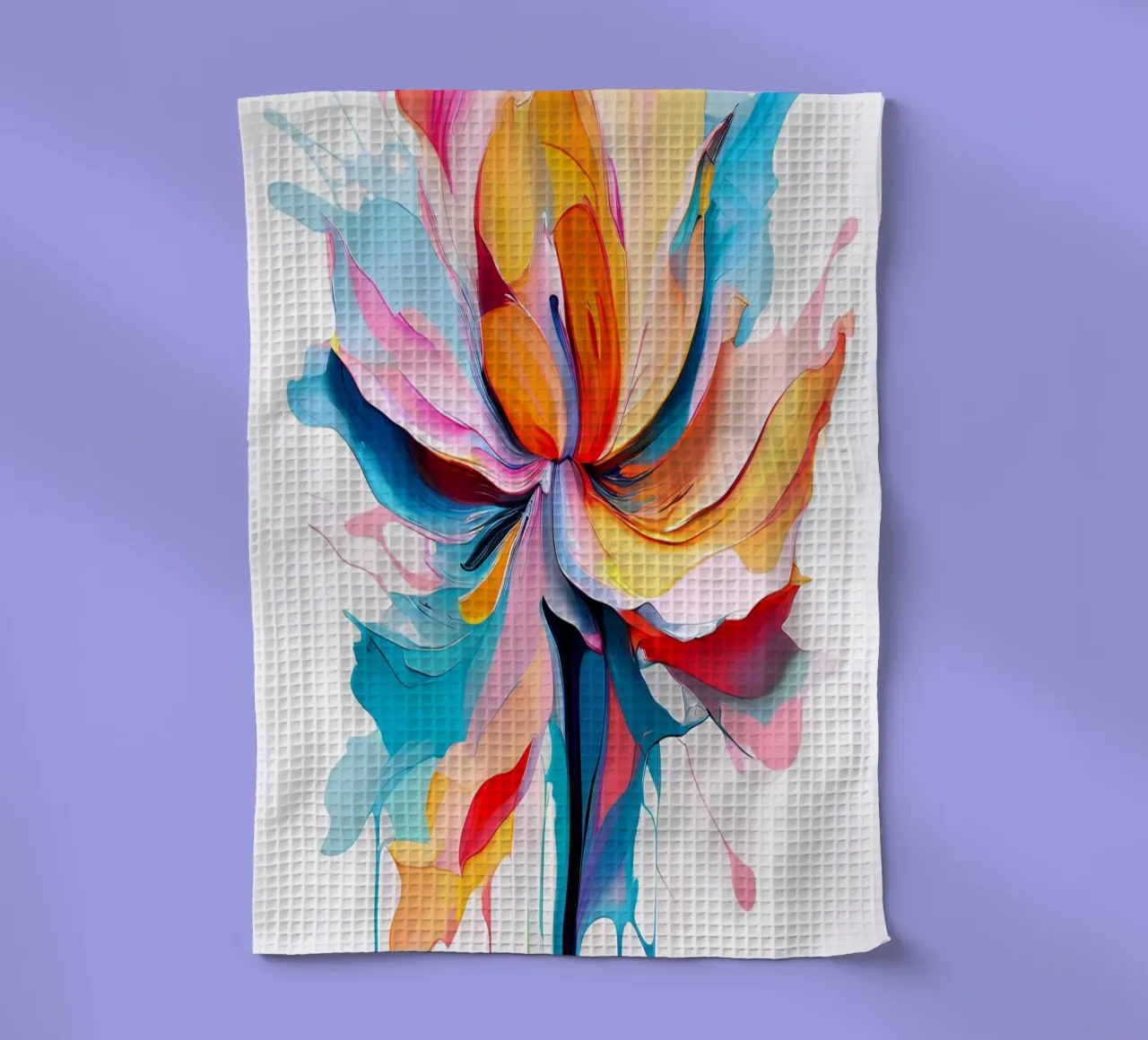 Abstracte Bloemen Symfonie theedoek van Artistic-shop